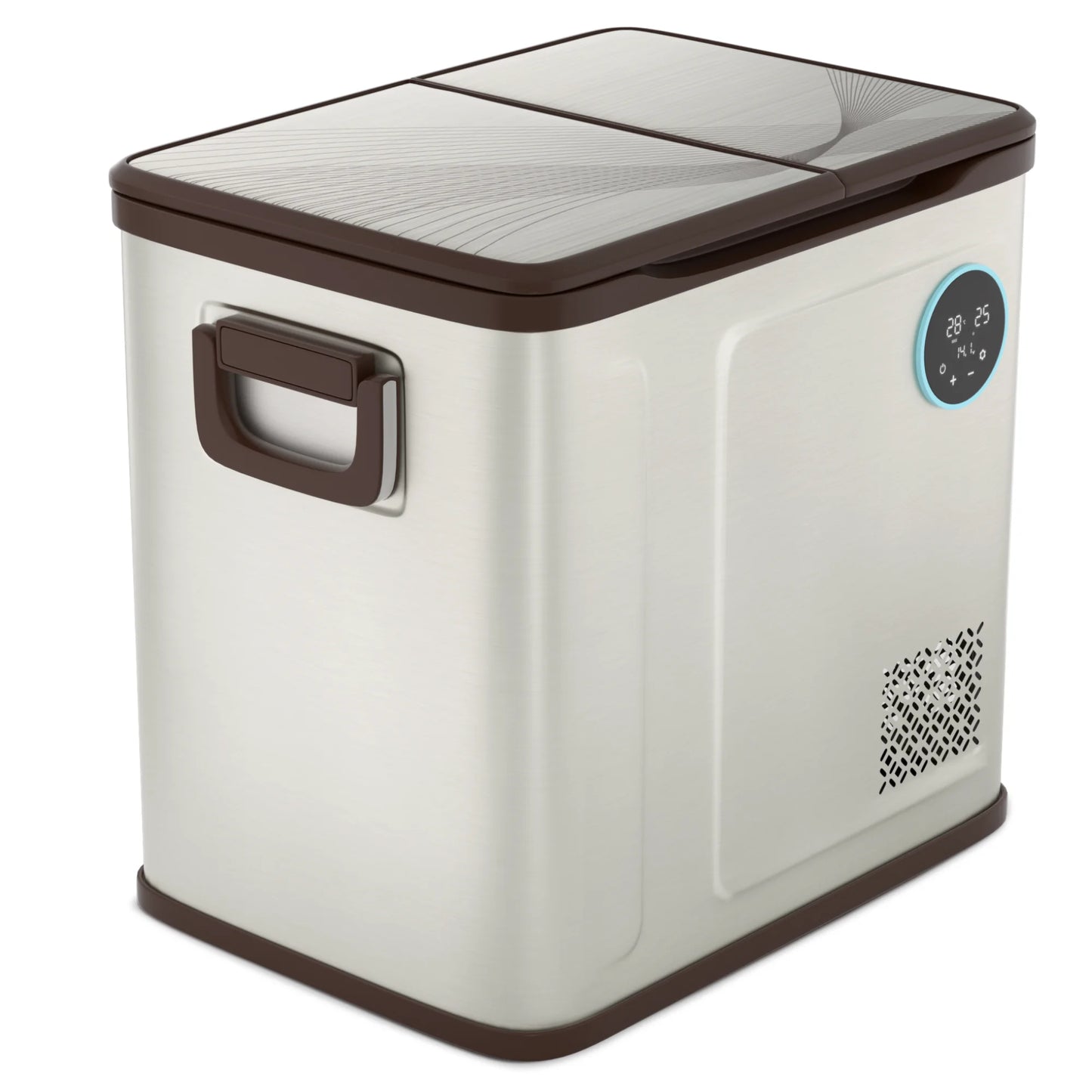 Simzlife 12 Volt Dual Zone Refrigerator, 59QT(55L) Portable Car Refrigerator, -4℉~68℉, 12/24V DC & 110-240V AC, Mini Fridge for Camping