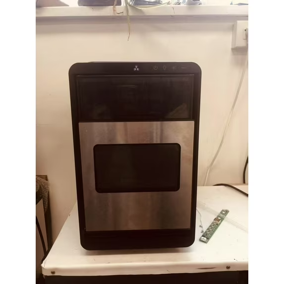Simzlife Crescent Ice Maker - 9 Bullet Ice Cubes in 6 Mins, 26Lbs/24H, Self-Cleaning w/ Ice Basket & Scoop for Kitchen/Office