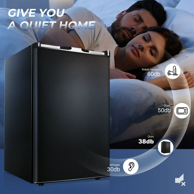 Simzlife 3.0 Cu.ft Upright freezer,Single Door Compact Design,Reversible Stainless Steel Door,Suitable for Home,Dorm,Apartment and Office,Black
