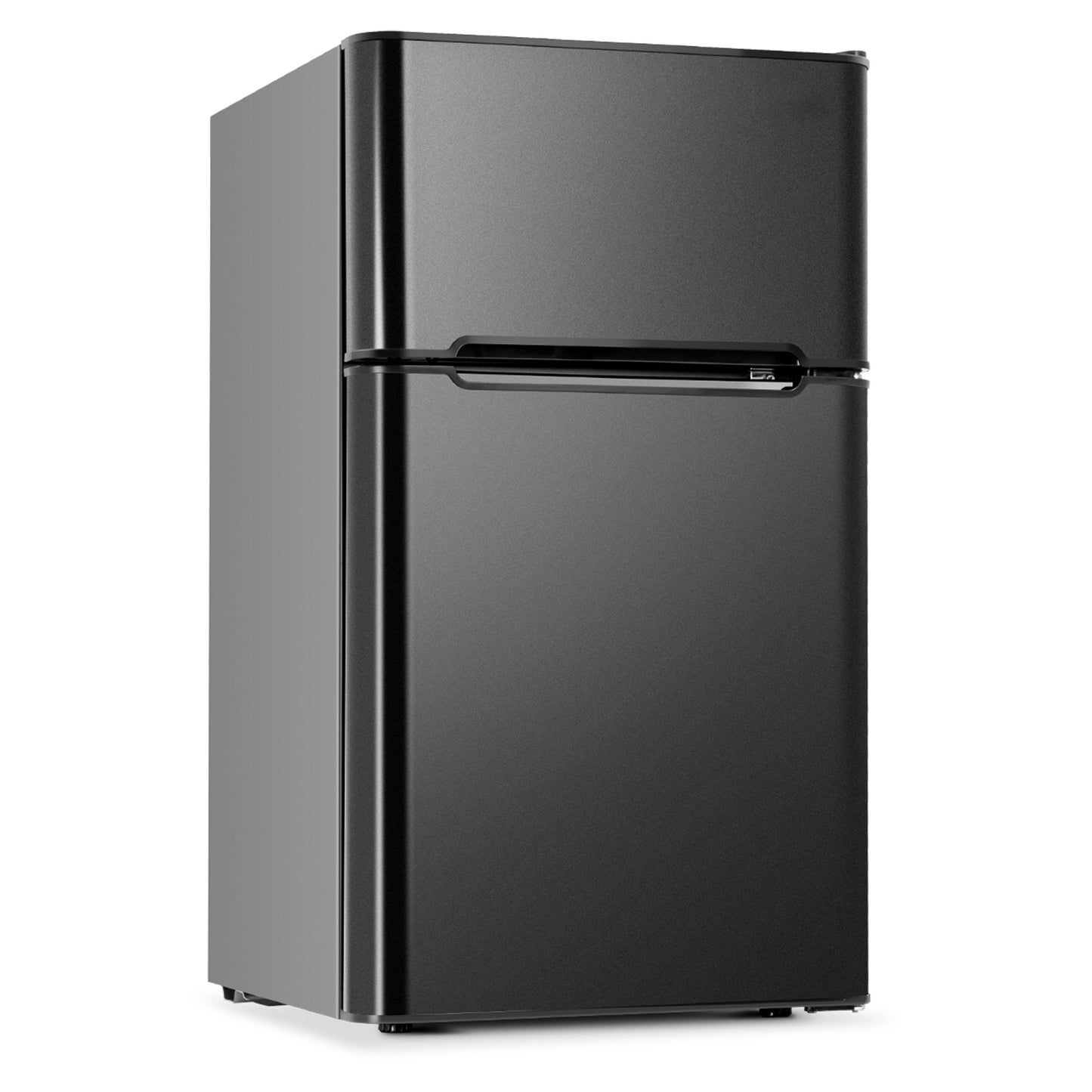 Simzlife 3.2 Cu ft Two Door Mini Refrigerator with Freezer, Compact Small Fridge Adjustable Removable Shelves