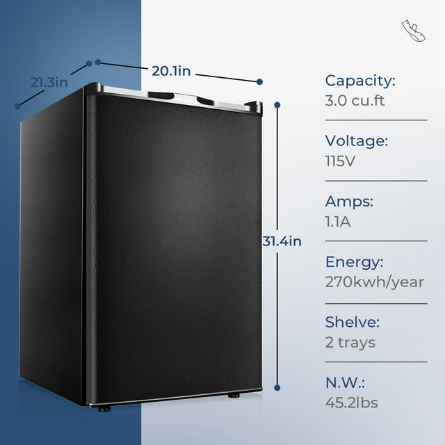 Simzlife 3.0 Cu.ft Upright freezer,Single Door Compact Design,Reversible Stainless Steel Door,Suitable for Home,Dorm,Apartment and Office,Black