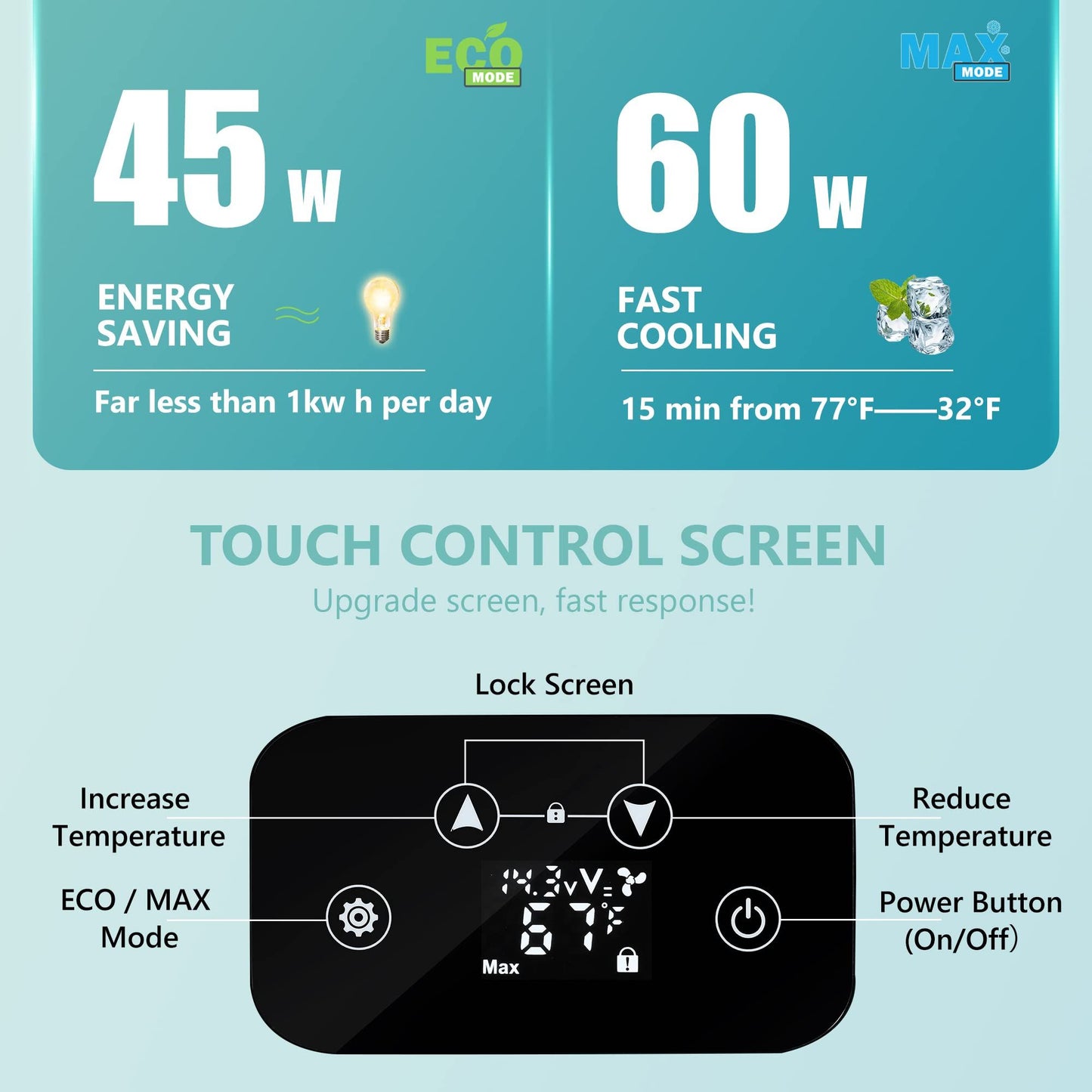 Simzlife 12 Volt Refrigerator, 17QT(16L) Car Refrigerator APP Control, Car Fridge 110-240V AC 12/24V DC, Portable Freezer -4℉~68℉, 12V Cooler For Van, Fishing, Camping, Travel, Home