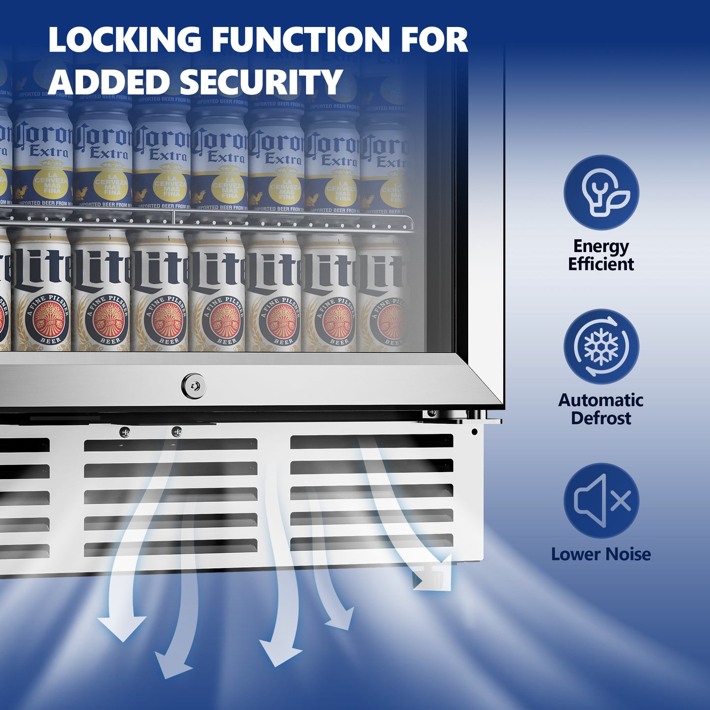 Simzlife 4.9 Cu.ft Beverage Refrigerator & Beer Feidge Single Zone with Glass Door for Home, 24.2 in W, 34.3 in H