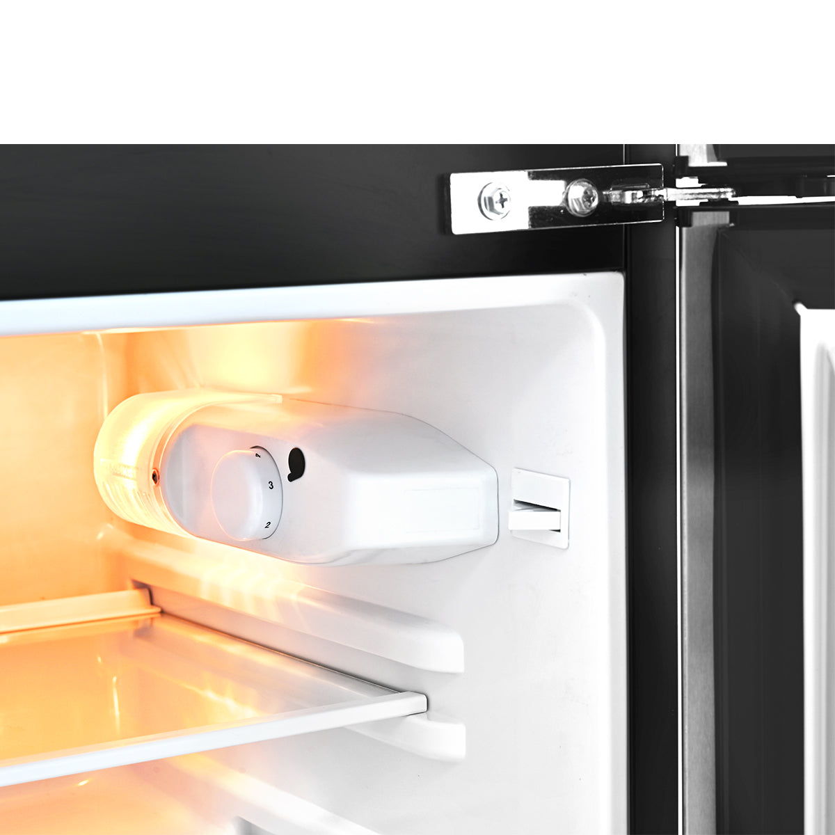 Simzlife 3.2 Cu ft Two Door Mini Refrigerator with Freezer, Compact Small Fridge Adjustable Removable Shelves