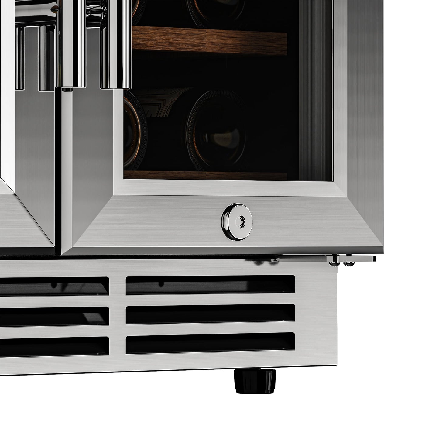 Simzlife 24'' 20 Bottle and 60 Can Wine Fridge & Beverage Refrigerator Dual Zone with Glass Door for Home, 34.3 in H