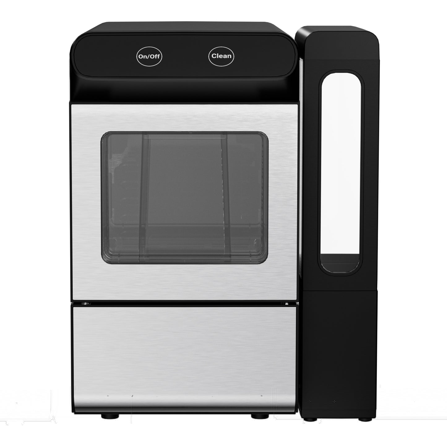Simzlife Nugget Ice Maker with 4.3L Side Tank, Self- Cleaning Countertop Ice Machine, Soft Chewable Pellet Ice for Home/Kitchen/Party