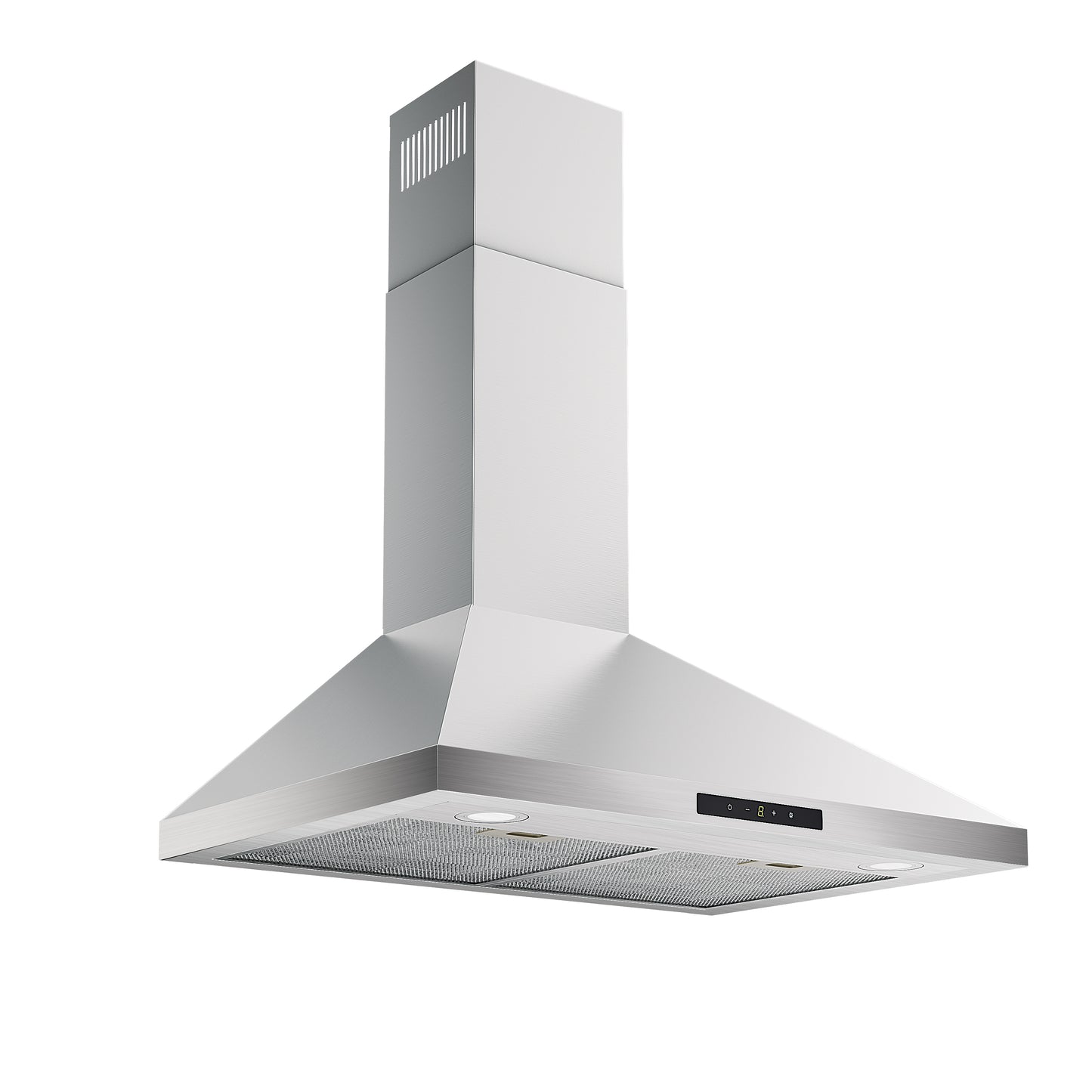 Simzlife Wall Mount Range Hood 30 inch, Range Hood 450 CFM, Vent Hood with 3 Speed Exhaust Fan and 2 2W LED Light, Soft Touch Panel, 2 Washable Filter, Stainless Steel