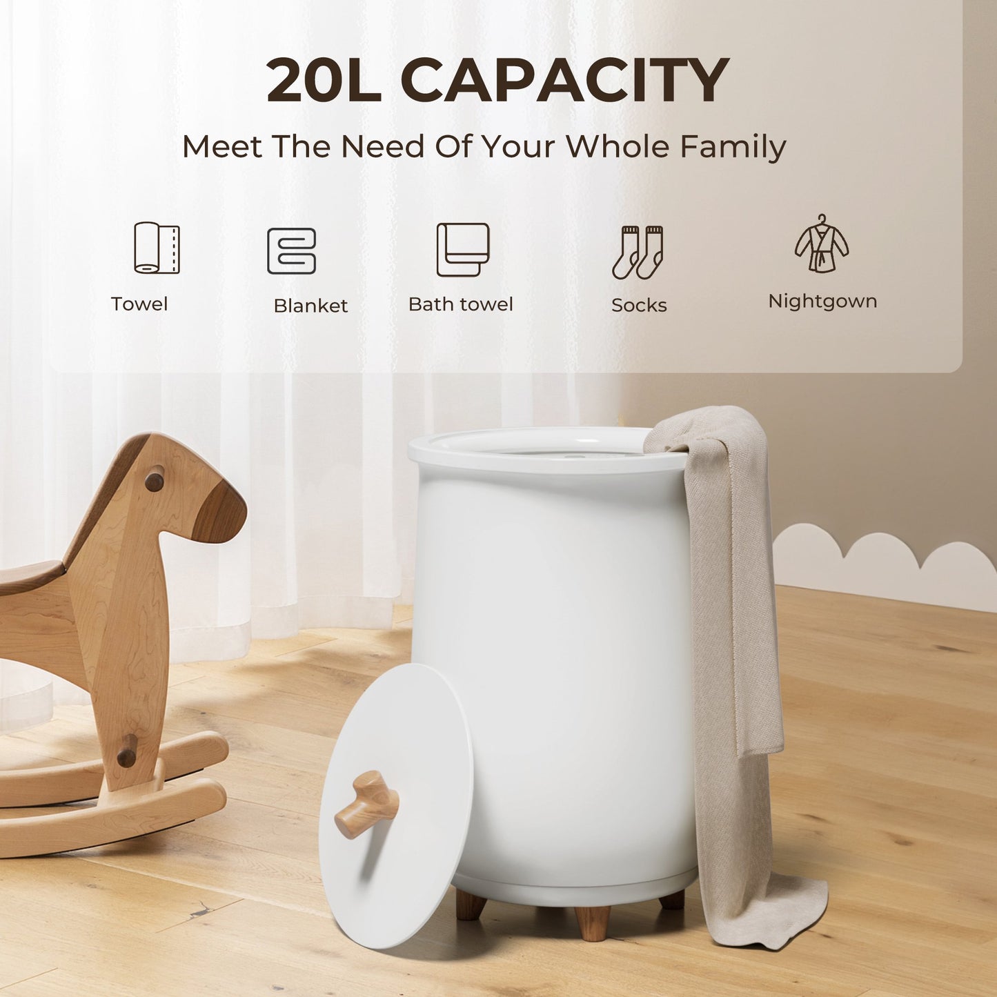 Simzlife Towel Warmers for Bathroom,20L Towel Warmers Buckets Spa with 20/40/60/90 Timing
