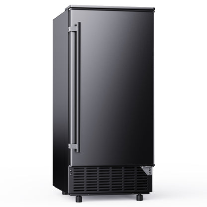SIMZLIFE Built-in Commercial Ice Maker 80Lbs/24H, Under Counter or Freestanding, Self-Cleaning, Kitchen & Bar, Black