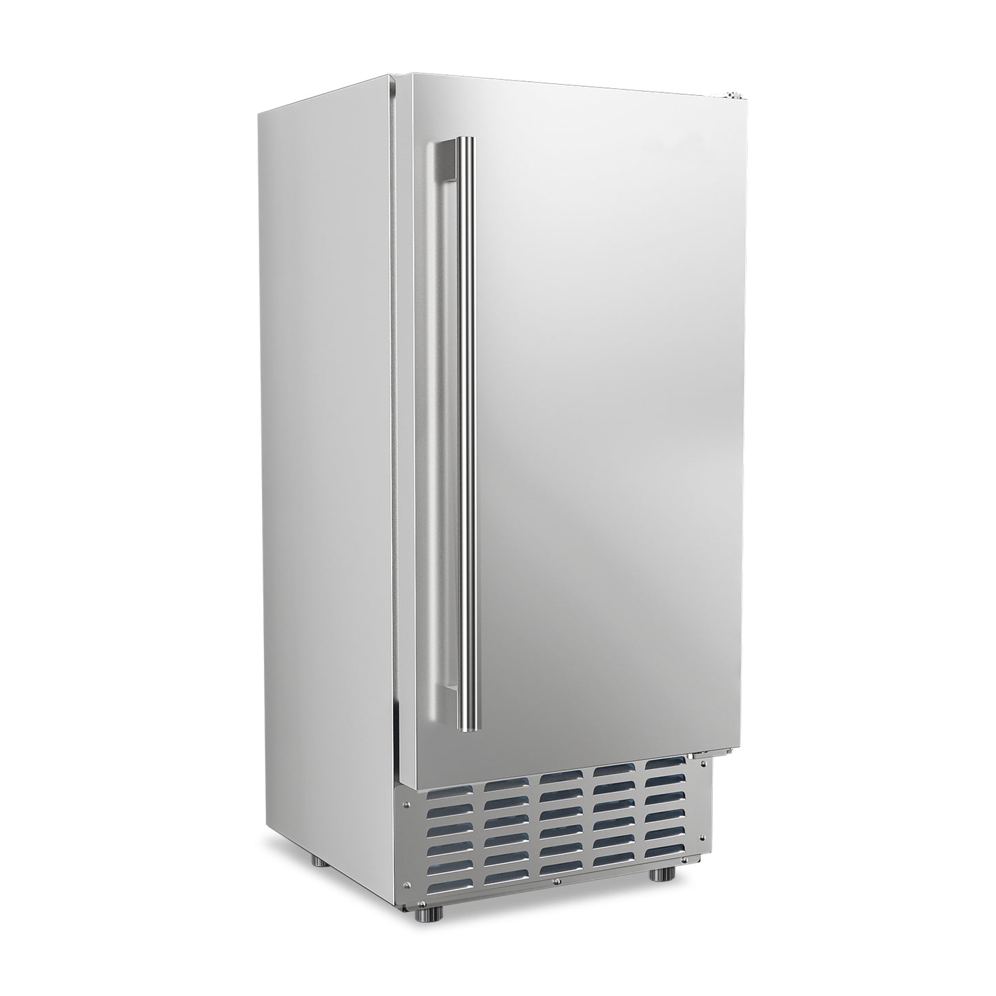 Simzlife 15" Nugget Ice Maker, 66 lbs/24H Built-In or Freestanding, Auto-Cleaning, Ice-Full Alert, Silver