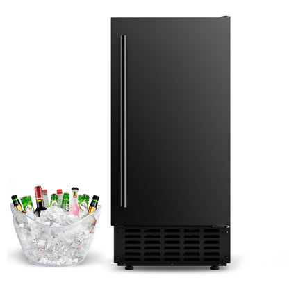 SIMZLIFE Nugget Ice Maker 66Lbs/24H, Built-in or Freestanding, Self-Cleaning, Home Bar, Black