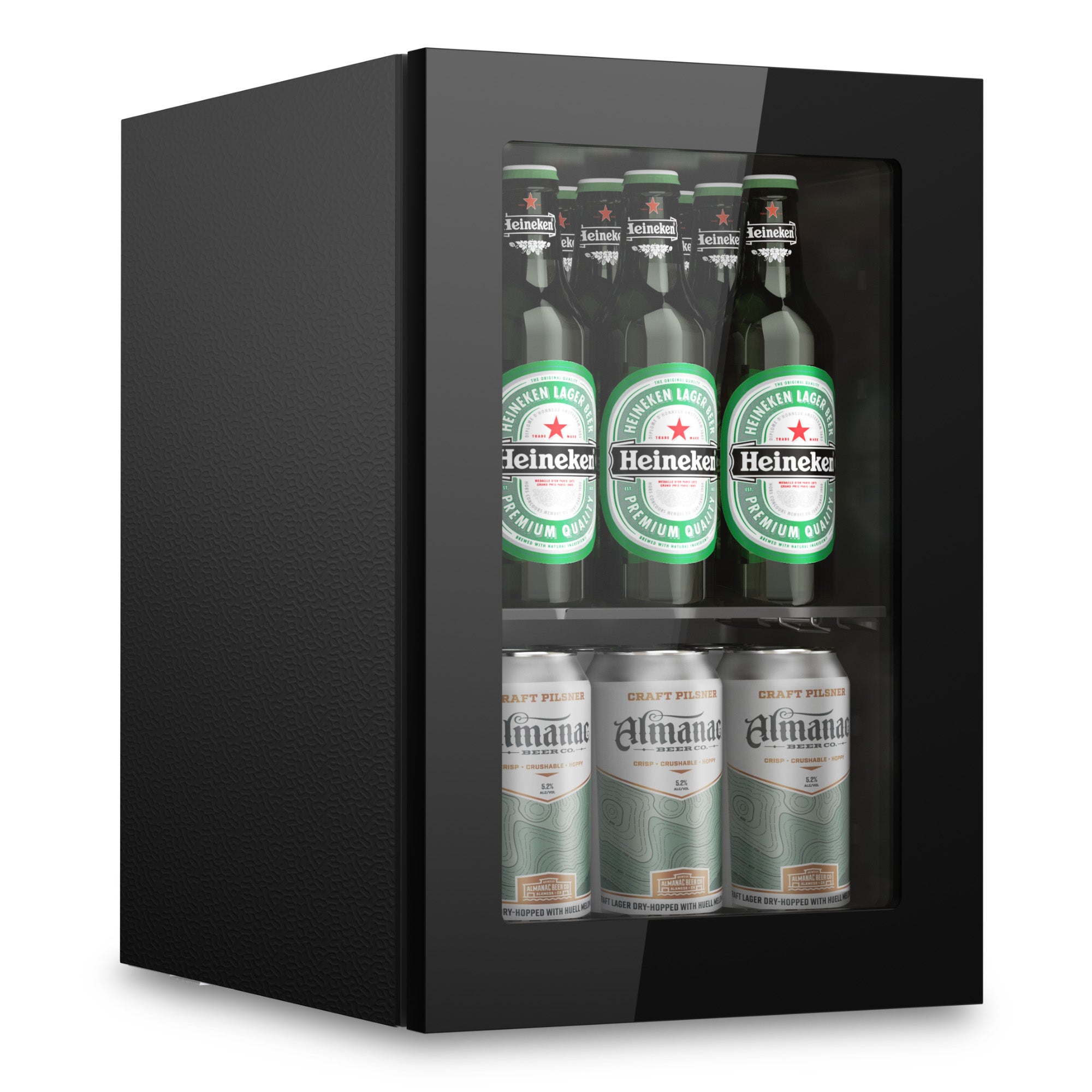 Snowmaster Mini Simzlife Mini Beverage Refrigerator Cooler with Glass Door, 24-Can Min