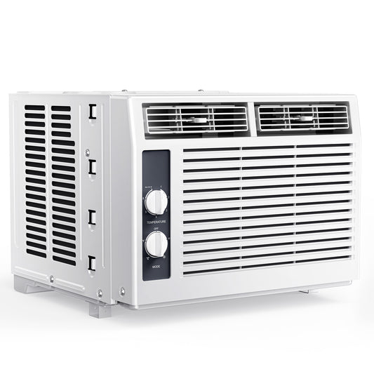 SIMZLIFE 5,000 BTU Window Air Conditioner, Cools Up To 150 Sq Ft, Knob