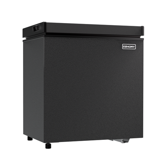 Simzlife 2.8 Cu.Ft Chest Freezer with Removable Basket, Small Deep Freezer Adjustable 7 Thermostat, Quiet Mini Freezer with Top Door, Energy Saving for Apartment/Garage/Basement/Dorm/Home,Black