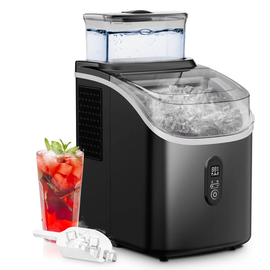 Simzlife Ice Maker Countertop, Portable Ice Cube Maker Machine with 2.0L Detachable Water Tank, 30Lbs/Day, Self-Cleaning