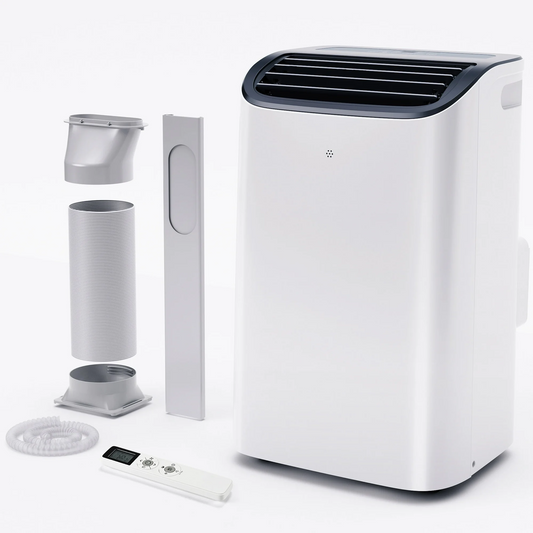 Simzlife 12,000 BTU Portable Air Conditioner,Portable Indoor Air Cooler with Remote Control,White