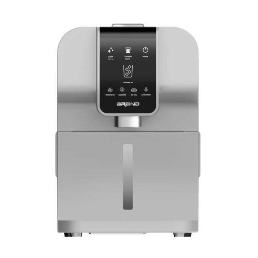 Simzlife Countertop Ice Maker with Auto-Dispense & Water Dispenser, Self-Cleaning, for Home/Office, Silver