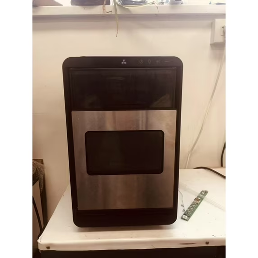Simzlife Crescent Ice Maker - 9 Bullet Ice Cubes in 6 Mins, 26Lbs/24H, Self-Cleaning w/ Ice Basket & Scoop for Kitchen/Office