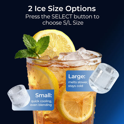 Simzlife Ice Maker Countertop, 9 Cubes Ready in 6 Mins, 26lbs in 24Hrs, Self-Cleaning Ice Machine with Ice Scoop and Basket, 2 Sizes of Bullet Ice for Home Kitchen Office Bar Party