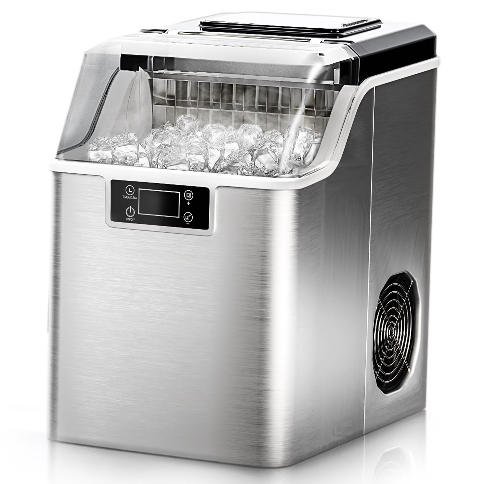 Simzlife 44Lbs/Day Portable Ice Cube Maker Machine Countertop, 2 Ways