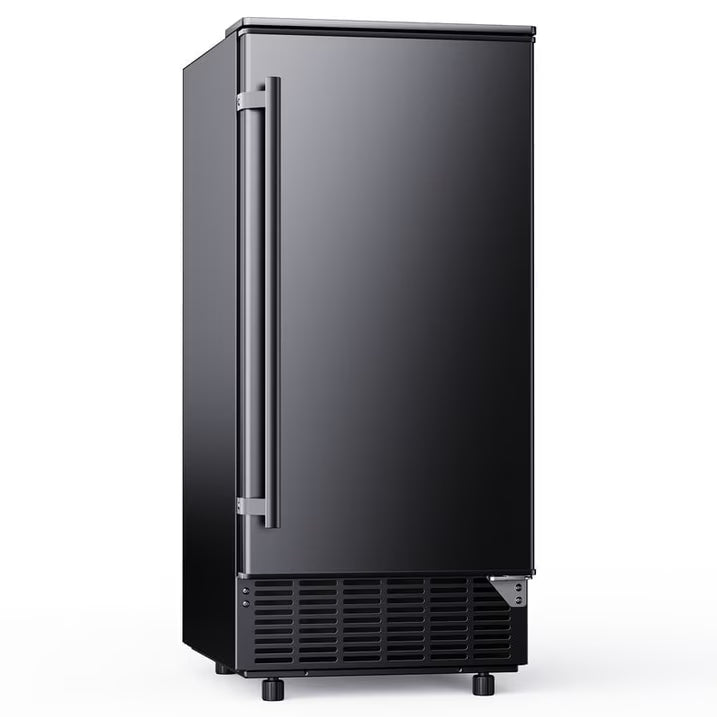 SIMZLIFE Built-in Ice Maker 80Lbs/24H, Under Counter or Freestanding, Self-Cleaning, Kitchen & Bar, Black