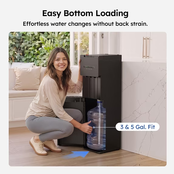 SIMZLIFE Bottom Loading Water Dispenser with 3 Temperature,5 Gallon Bottle Water Cooler