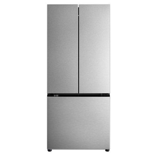 Simzlife 17.5 Cu. ft.  Counter-Depth Refrigerator with Bottom Freezer, French Door Refrigerator with Built-in Ice Maker, Stainless Steel