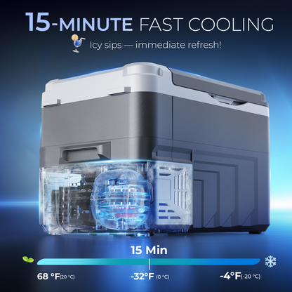 Simzlife 12 Volt Refrigerator, 16 Quart (15L) Car Fridge, Car Refrigerator -4℉~68℉, Portable Freezer for RV, Camping, Travel