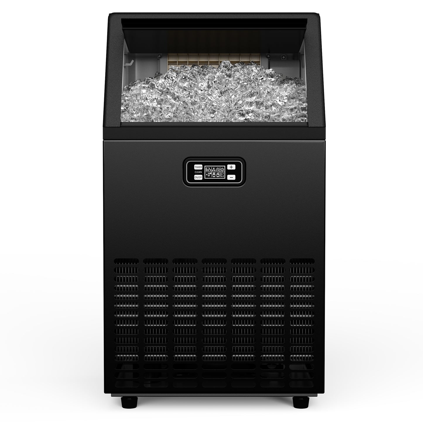 Simzlife 17.3 in. 100 lb. /24H Full Ice Sizes Commercial Ice Maker in Black, 33 lb. Storage Bin, Ice Full Alert and Auto-Cleaning