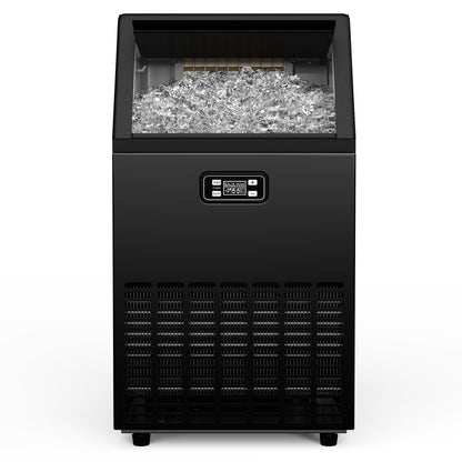 Simzlife 17.3 in. 100 lb. /24H Full Ice Sizes Commercial Ice Maker in Black, 33 lb. Storage Bin, Ice Full Alert and Auto-Cleaning
