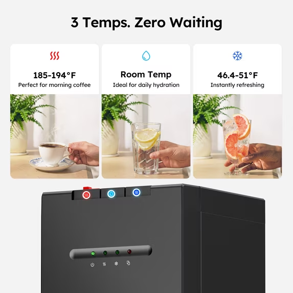 SIMZLIFE Bottom Loading Water Dispenser with 3 Temperature,5 Gallon Bottle Water Cooler