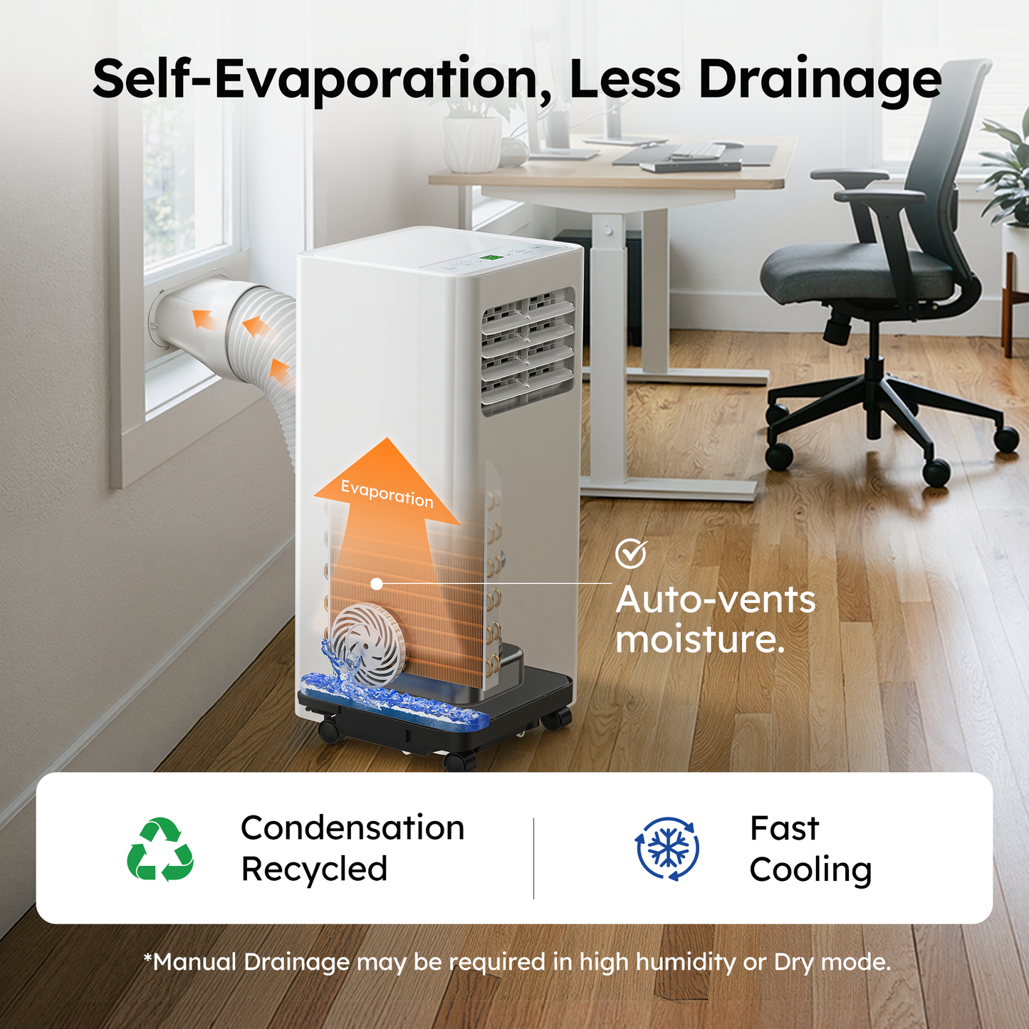 SIMZLIFE 12000 BTU Portable Air Conditioner with WIFI and Remote Control,Small AC Unit