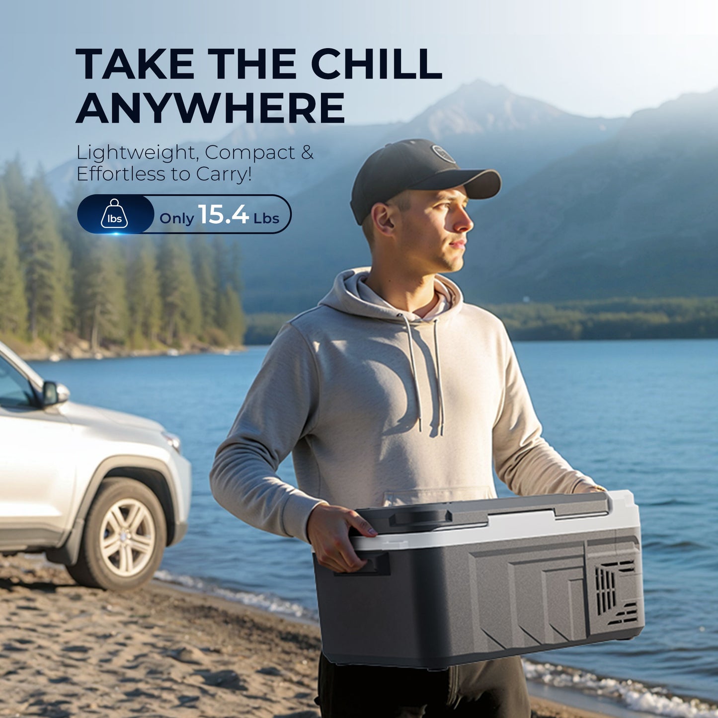 Simzlife 12 Volt Refrigerator, 11 Quart (10L) Car Fridge, Car Refrigerator -4℉~68℉, Portable Freezer for RV, Camping, Travel