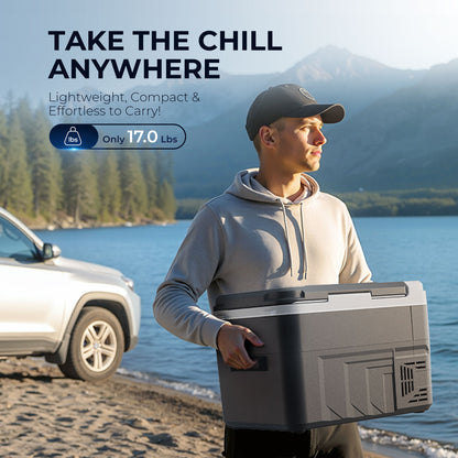 Simzlife 12 Volt Refrigerator, 16 Quart (15L) Car Fridge, Car Refrigerator -4℉~68℉, Portable Freezer for RV, Camping, Travel