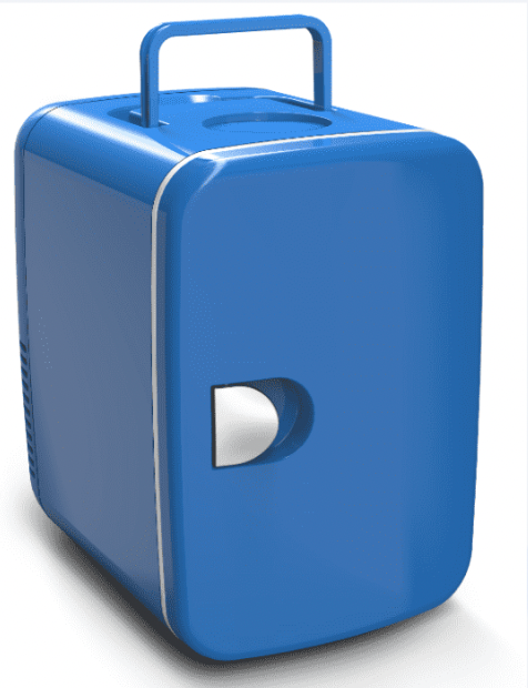 Simzlife Mini Fridge ,4L Portable Compact Personal Cooler and Warmer for Car,Office and Dorm,Bedroom,Small Refrigerator for Cosmetics, Skin Care and Food,Blue