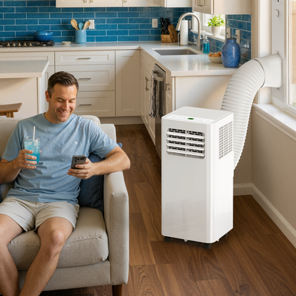 SIMZLIFE 12000 BTU Portable Air Conditioner with WIFI and Remote Control,Small AC Unit