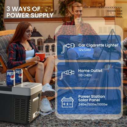cigarette lighter mini fridge Car Refrigerator, Minibar, 4 Liter, Operates from and Mains Power the ECO mode for energy Tiny Portable Refrigerator for Skincare