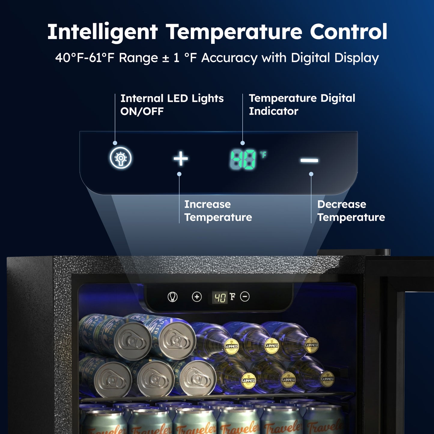 Simzlife 68 Cans Mini Beverage Refrigerator & Portable Beverage Cooler with Glass Door, Mini Fridge for Home/Office/Bar,Black