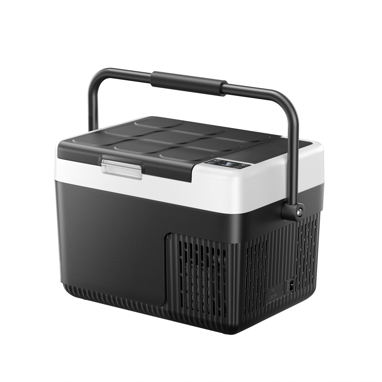 Simzlife 12V Car Refrigerator - 12QT Electric Cooler with Handle, DC/AC, -4℉~68℉, RV Freezer Fridge for RV/Camping/Travel/Truck/Home, Black