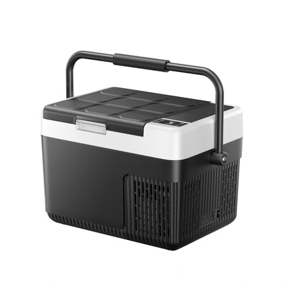 Simzlife 12V Car Refrigerator - 12QT Electric Cooler with Handle, DC/AC, -4℉~68℉, RV Freezer Fridge for RV/Camping/Travel/Truck/Home, Black
