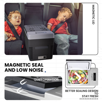Simzlife 12 Volt 26QT(25L) Portable Car Refrigerator, -4℉~50℉, 12/24V DC & 110-240V AC