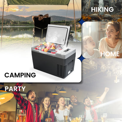 Simzlife 12 Volt 26QT(25L) Portable Car Refrigerator, -4℉~50℉, 12/24V DC & 110-240V AC