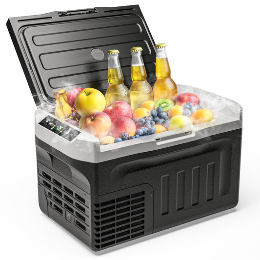 Simzlife 12 Volt Car Refrigerator 22 Quart Portable Fridge Freezer Compressor Cooler 12/24V DC 110~240 Volt AC for Truck Van RV Camper SUV Travel Camping Road Trips