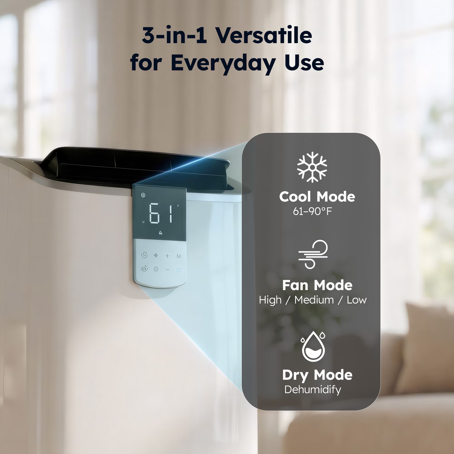 SIMZLIFE 12000 BTU Portable Air Conditioner with WIFI for Room, Portable AC Unit