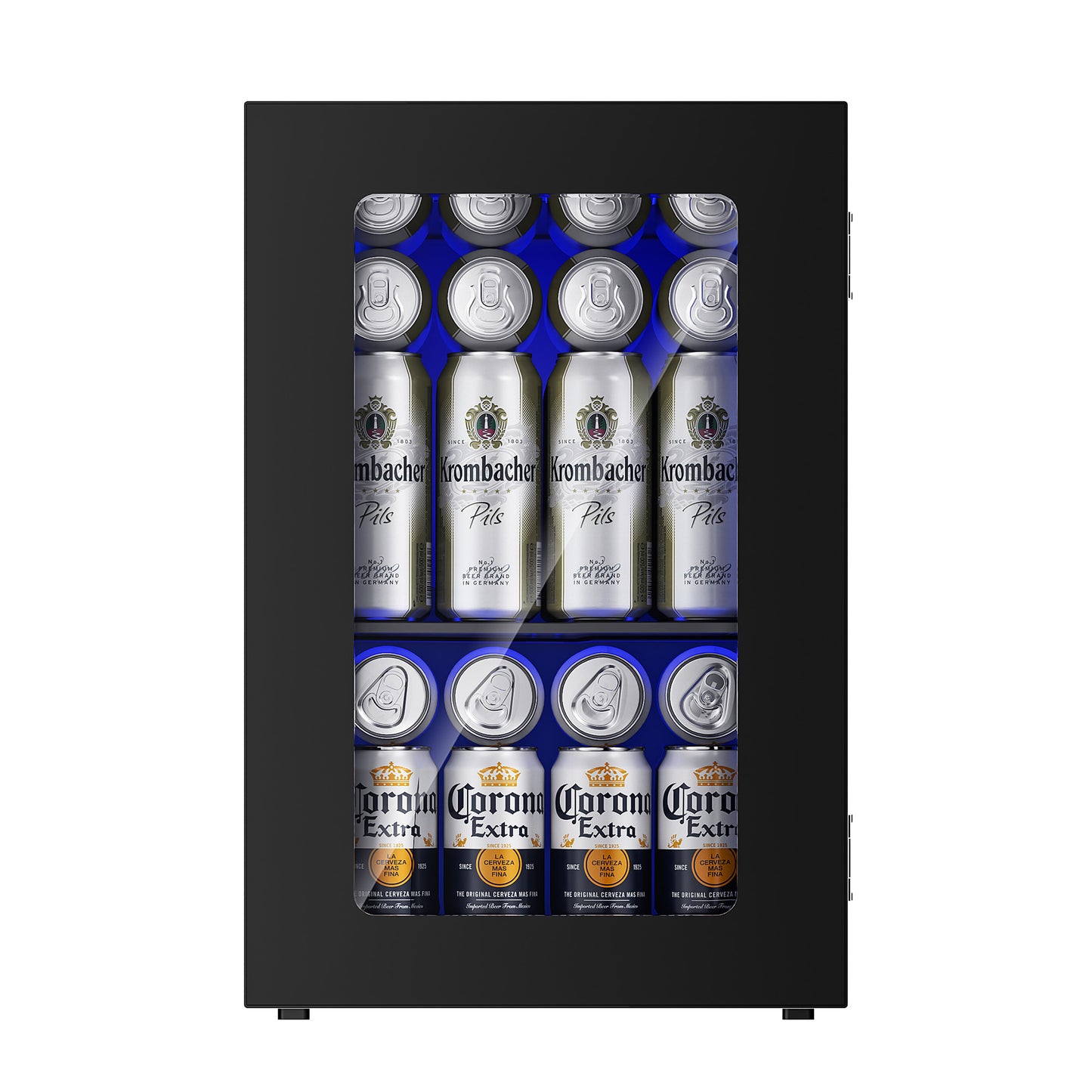 Simzlife Mini Beverage Refrigerator Cooler with Glass Door, 24-Can Mini Fridge for Home,Black