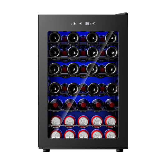 Simzlife 45 Bottle Wine Cooler Refrigerator,Built-in Wine Fridge with Stainless Steel Glass Door, for Home, Kitchen, or Office