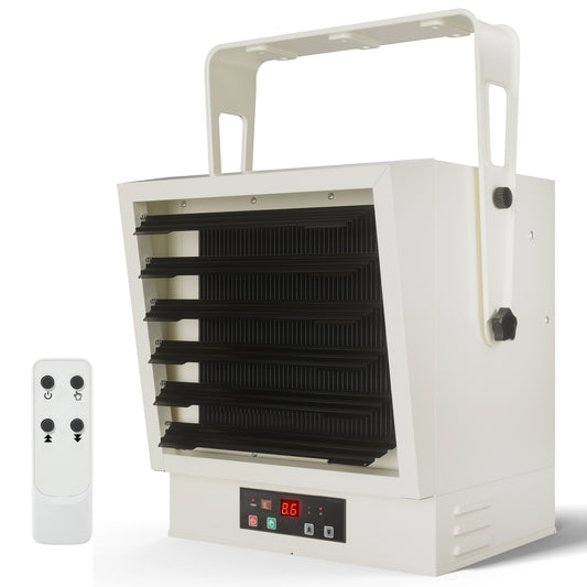 Simzlife Hard-Wired Electric Garage Heater, 240v Ceiling Heater With Remote Control, 10000 Watt Heater With 9 Hour Timer, Overheat Protection ETL Compliant Wall Heater For Garage, Workshop, Warehouse