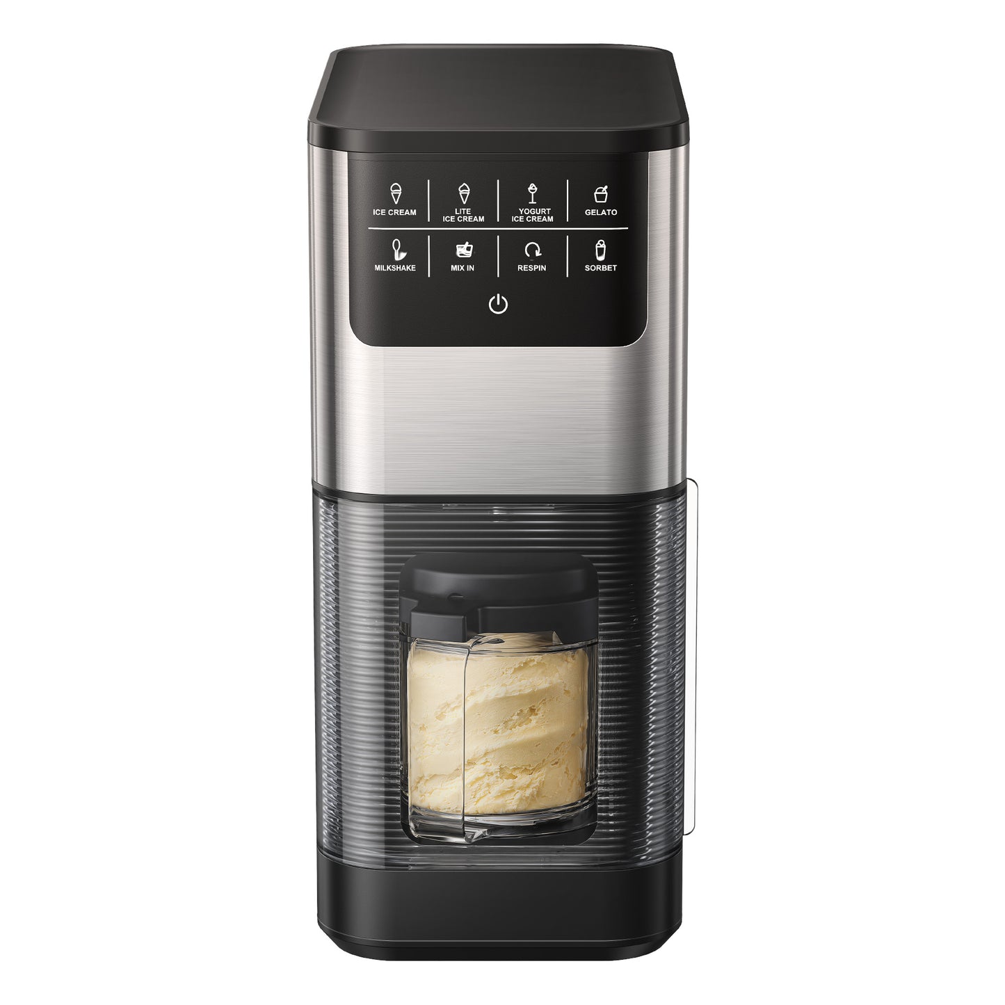 SIMZLIFE Ice Cream Maker, for Ice Cream, Gelato, Sorbet, Milkshakes & Frozen Yogurt, 8 One-Touch Programs, Re-Spin & Mix-In, (2) Tritan Cups