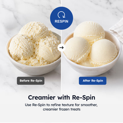 SIMZLIFE Ice Cream Maker, for Ice Cream, Gelato, Sorbet, Milkshakes & Frozen Yogurt, 8 One-Touch Programs, Re-Spin & Mix-In, (2) Tritan Cups