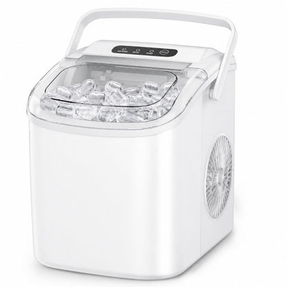 Simzlife Countertop Ice Maker Machine with Handle, 26lbs Per Day, 9 Ice Cubes Ready in 6 Mins, Auto-Cleaning Portable Ice Maker with Basket and Scoop, for Home/Kitchen/Camping/RV